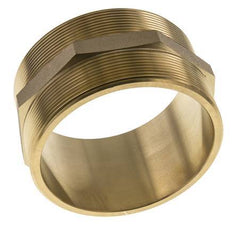 Double Nipple G4'' Brass Flat Seal 16bar (224.8psi) 114mm Hex