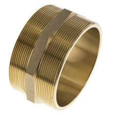 Double Nipple G4'' Brass Flat Seal 16bar (224.8psi) 114mm Hex
