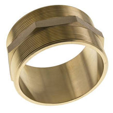 Double Nipple G4'' Brass Flat Seal 16bar (224.8psi) 114mm Hex