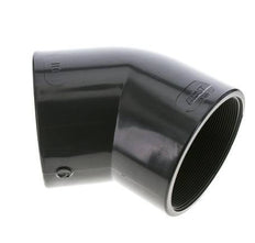 45deg Angled Fitting Rp4'' Female PVC-U 16bar (224.8psi) EN 1452-3