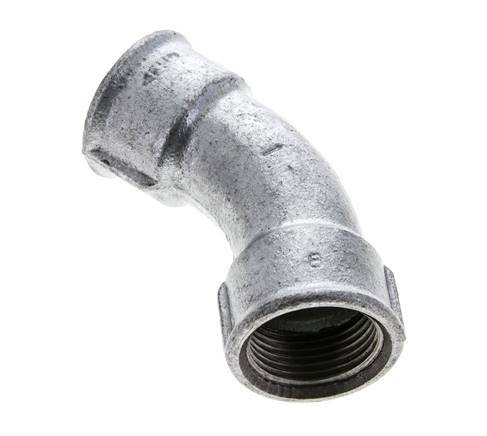 45deg Angled Fitting Rp1'' Female Cast Iron 25bar (351.25psi)