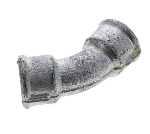 45deg Angled Fitting Rp1/2'' Female Cast Iron 25bar (351.25psi) [2 Pieces]