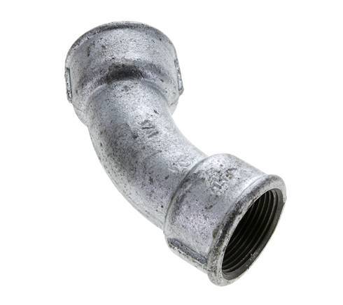 45deg Angled Fitting Rp1 1/4'' Female Cast Iron 25bar (351.25psi)
