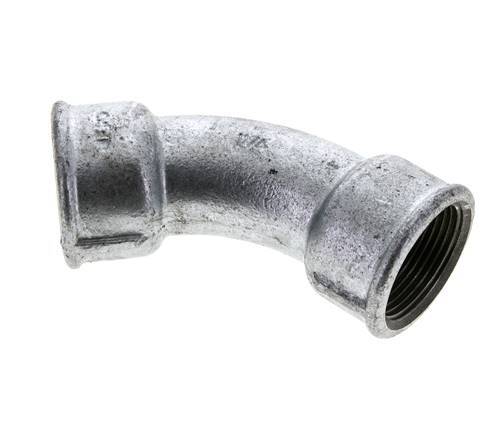 45deg Angled Fitting Rp1 1/4'' Female Cast Iron 25bar (351.25psi)