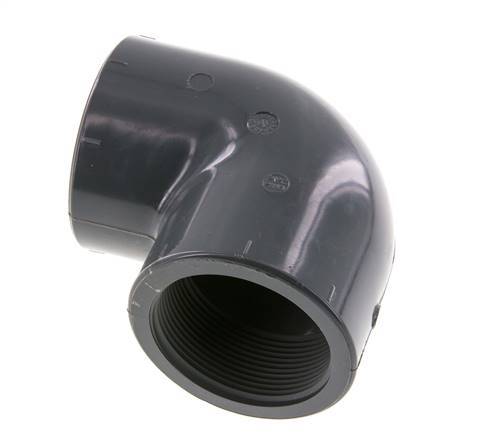 90deg Angled Fitting Rp2'' Female PVC-U 16bar (224.8psi) EN 1452-3