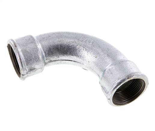 90deg Angled Fitting Rp1 1/4'' Female Long Cast Iron 25bar (351.25psi)