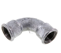 90deg Angled Fitting Rp1/2'' Female Short Cast Iron 25bar (351.25psi) [2 Pieces]