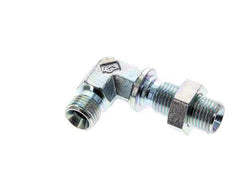 90deg Angled Fitting G1/4'' Bulkhead High Pressure Steel 60° Cone 350bar (4917.5psi) Hydraulic