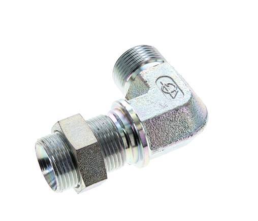 90deg Angled Fitting G3/4'' Bulkhead High Pressure Steel 60° Cone 325bar (4566.25psi) Hydraulic