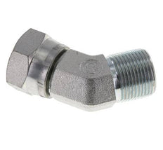 45deg Angled Fitting G3/4'' Female x Male High Pressure Steel 60° Cone 175bar (2458.75psi) Hydraulic