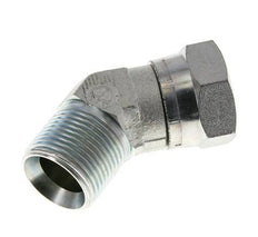 45deg Angled Fitting G1'' Female x Male High Pressure Steel 60° Cone 150bar (2107.5psi) Hydraulic