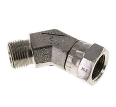 45deg Angled Fitting G3/8'' Female x Male High Pressure Stainless Steel 60° Cone 325bar (4566.25psi) Hydraulic