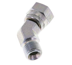 45deg Angled Fitting G1/4'' Female x Male High Pressure Steel 60° Cone 350bar (4917.5psi) Hydraulic
