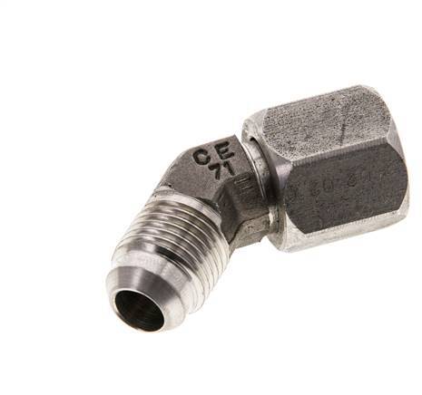 45deg JIC Angled Fitting UNF 9/16''-18 Male x Female Stainless Steel 275bar (3863.75psi)