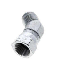 45deg JIC Angled Fitting UNF 7/8''-14 Male x Female Steel 210bar (2950.5psi)