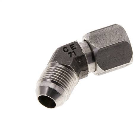 45deg JIC Angled Fitting UNF 3/4''-16 Male x Female Stainless Steel 275bar (3863.75psi)