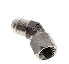 45deg JIC Angled Fitting UNF 3/4''-16 Male x Female Stainless Steel 275bar (3863.75psi)