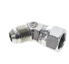 45deg JIC Angled Fitting UNF 3/4''-16 Male x Female Steel 275bar (3863.75psi)