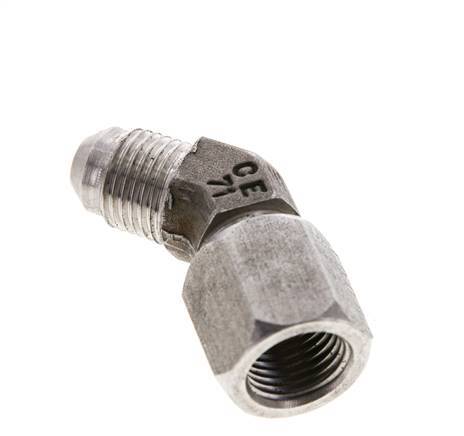 45deg JIC Angled Fitting UNF 1/2''-20 Male x Female Stainless Steel 275bar (3863.75psi)