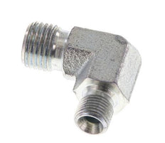 90deg Angled Reducing Fitting G1/8'' x G1/4'' High Pressure Steel 60° Cone 350bar (4917.5psi) Hydraulic