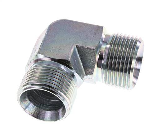 90deg Angled Fitting G1'' High Pressure Steel 60° Cone 225bar (3161.25psi) Hydraulic
