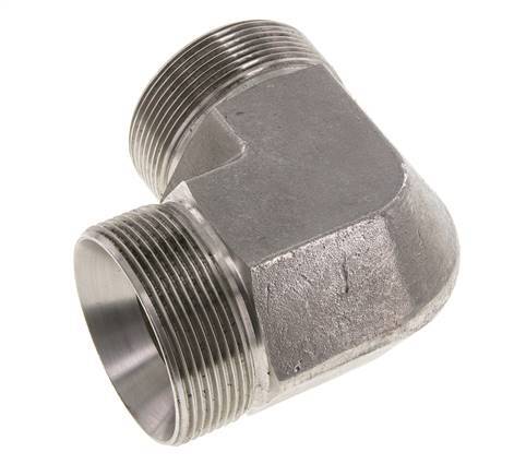 90deg Angled Fitting G2'' High Pressure Stainless Steel 60° Cone 175bar (2458.75psi) Hydraulic