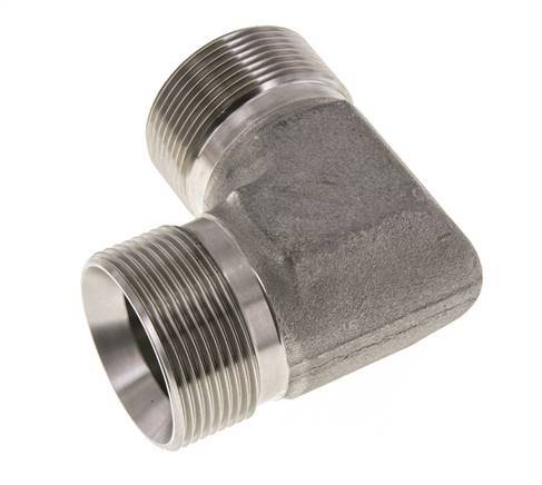 90deg Angled Fitting G1 1/2'' High Pressure Stainless Steel 60° Cone 190bar (2669.5psi) Hydraulic