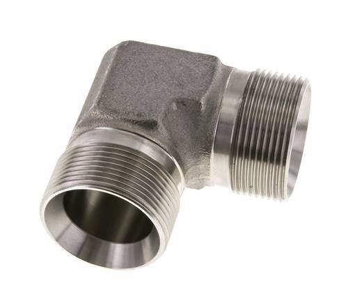90deg Angled Fitting G1 1/2'' High Pressure Stainless Steel 60° Cone 190bar (2669.5psi) Hydraulic