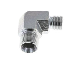 90deg Angled Reducing Fitting G1/4'' x G3/8'' High Pressure Steel 60° Cone 325bar (4566.25psi) Hydraulic