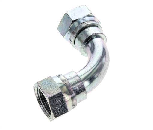 90deg Angled Fitting G3/4'' Female High Pressure Steel 60° Cone 175bar (2458.75psi) Hydraulic