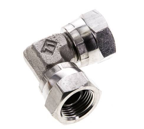 90deg Angled Fitting G3/8'' Female High Pressure Stainless Steel 60° Cone 425bar (5971.25psi) Hydraulic