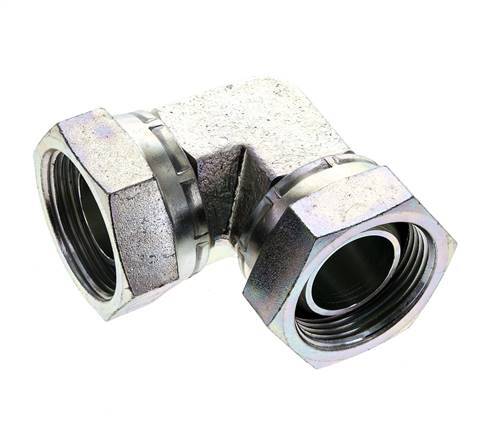 90deg Angled Fitting G1 1/4'' Female High Pressure Steel 60° Cone 150bar (2107.5psi) Hydraulic