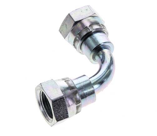 90deg Angled Fitting G3/8'' Female High Pressure Steel 60° Cone 425bar (5971.25psi) Hydraulic