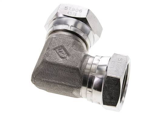 90deg Angled Fitting G1'' Female High Pressure Stainless Steel 60° Cone 150bar (2107.5psi) Hydraulic