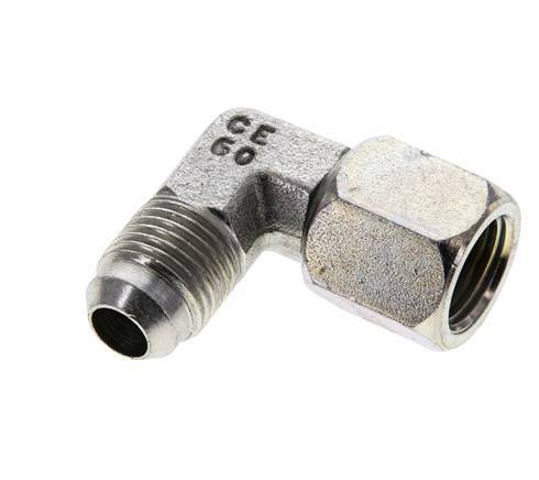 90deg JIC Angled Fitting UNF 9/16''-18 Male x Female Steel 275bar (3863.75psi)