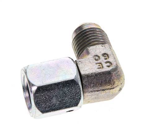 90deg JIC Angled Fitting UNF 1/2''-20 Male x Female Steel 275bar (3863.75psi)