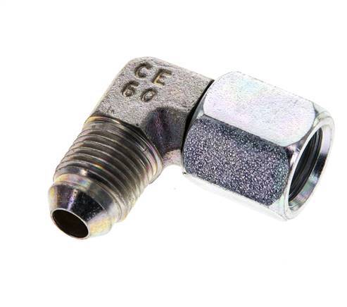 90deg JIC Angled Fitting UNF 1/2''-20 Male x Female Steel 275bar (3863.75psi)