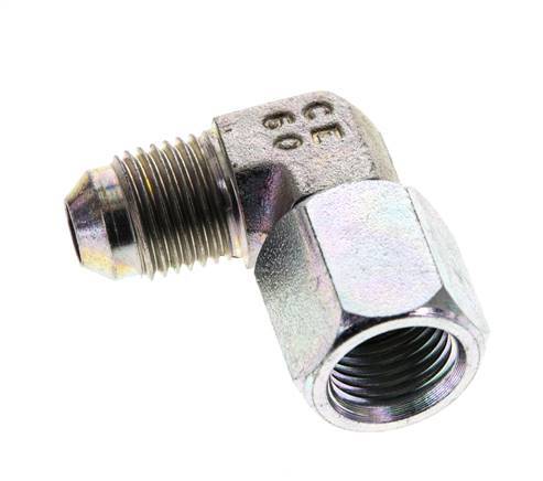 90deg JIC Angled Fitting UNF 1/2''-20 Male x Female Steel 275bar (3863.75psi)