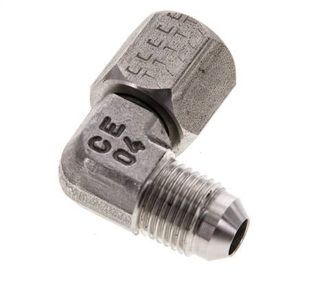 90deg JIC Angled Fitting UNF 1/2''-20 Male x Female Stainless Steel 275bar (3863.75psi)