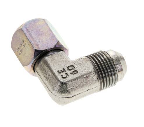 90deg JIC Angled Fitting UNF 3/4''-16 Male x Female Steel 275bar (3863.75psi)