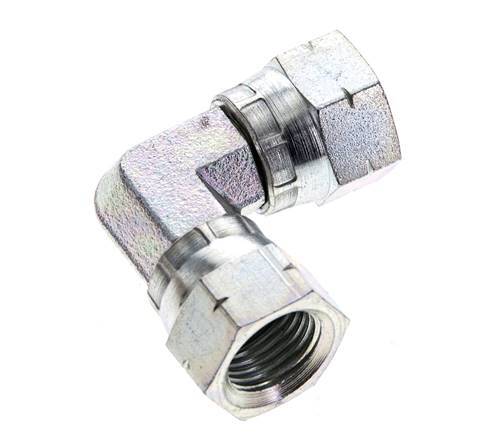 90deg JIC Angled Fitting UNF 9/16''-18 Steel 275bar (3863.75psi)