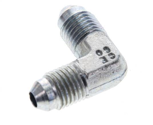90deg JIC Angled Fitting UNF 7/16''-20 Male Steel 450bar (6322.5psi) [2 Pieces]