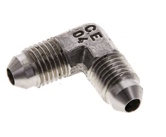 90deg JIC Angled Fitting UNF 7/16''-20 Male Stainless Steel 450bar (6322.5psi)