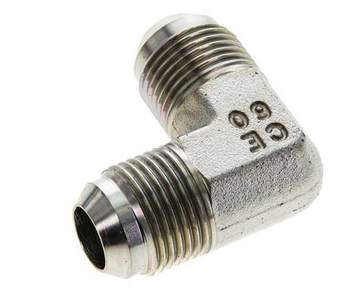 90deg JIC Angled Fitting UNF 7/8''-14 Male Steel 350bar (4917.5psi)