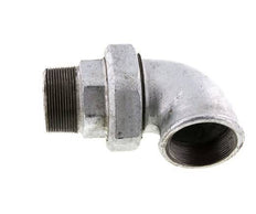 90deg Angled Connector 2'' Male R x Female Rp Cast Iron Conical Seal 25bar (351.25psi)