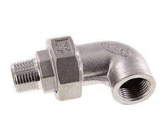 90deg Angled Connector 1/2'' Male R x Female Rp Stainless Steel Conical Seal 16bar (224.8psi)