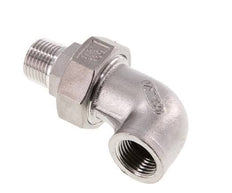 90deg Angled Connector 1/2'' Male R x Female Rp Stainless Steel Conical Seal 16bar (224.8psi)