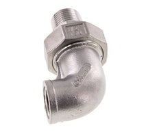 90deg Angled Connector 1/2'' Male R x Female Rp Stainless Steel Conical Seal 16bar (224.8psi)