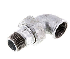 90deg Angled Connector 1'' Male R x Female Rp Cast Iron Conical Seal 25bar (351.25psi)