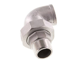 90deg Angled Connector 3/4'' Male R x Female Rp Stainless Steel Conical Seal 16bar (224.8psi)